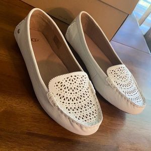 Women's White Clair Perforated Slip-on Loafers